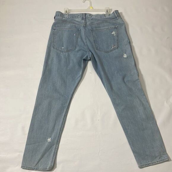 EXPRESS VINTAGE SKINNY ANKLE HIGH RISE DISTRESSED JEANS SIZE 12 - Picture 2 of 9